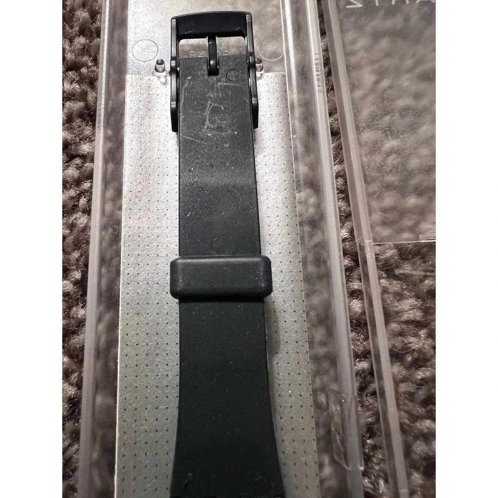 SWATCH Watch Oxford Navy LN103 Full Black Band/Dial W Plastic Case Needs Battery